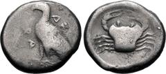 Greek SICILY, Akragas. Circa 480/78-470 BC. AR Didrachm (19.5mm, 8.30 g, 7h). Sea eagle standing left / Crab within incuse circle. Westermark, Coinage, Period I, Group IV, 246 (O84/R167); HGC 2, 97. T