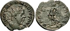 Roman Imperial Marius. Romano-Gallic Emperor, AD 269. AR Antoninianus (20mm, 2.12 g, 7h). Colonia Agrippinensis (Cologne) mint. 2nd emission, circa mid AD 269. Radiate, draped, and cuirassed bust righ