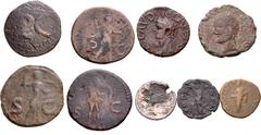 Roman Imperial A study collection of Roman contemporary counterfeits and imitations. Forty-nine (49) mostly bronze coins in lot. Includes: Issues of the 1st century: Augustus. Balkan area Æ Dupondius 