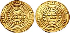 Early Medieval & Islamic CRUSADERS, Latin Kingdom of Jerusalem. Imitation Bezants. 12th-13th centuries. Pale AV Bezant (24mm, 3.99 g, 9h). Imitating a dinar of the Fatimid caliph al-Amir. Acre mint. T