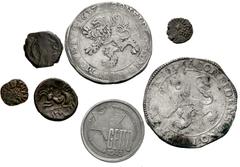 Large Lots MIXED. Celtic–British. Lot of seven (7) silver, billon, and bronze issues. Includes: CELTIC: Coriosolites. BI Stater // WORLD: Low Countries, Dutch Republic. AR Lion dollars (2) // Poland. 