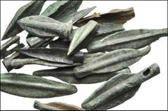 GREEK. Black Sea Region. Æ Arrowhead Proto-Money. Includes: Leaf-shaped, trefoil and triangular cast ‘arrowheads’ of varying length. A few broken or pierced. LOT SOLD AS IS, NO RETURNS. One-hundred (1