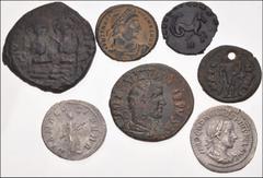 Large Lots MIXED. Greek–Islamic. Lot of eighteen (18) silver and bronze issues. Includes: GREEK: Pontos, Amisos. AR Siglos // Nabataea. Æ (3) // ROMAN PROVINCIAL: Lydia, Maonia. Pseudo-autonomous // P