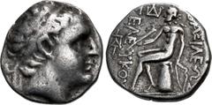 Greek SELEUKID EMPIRE. Seleukos IV Philopator. 187-175 BC. AR Drachm (15.5mm, 3.99 g, 8h). Uncertain mint 78, associated with a mint in Northern Media. Diademed head right / Apollo, testing arrow and 