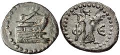 LYCIA, Phaselis. Circa 190-167 BC. Æ 20mm (3.67 g, 11h). Prow right; above, Nike flying right, crowning prow / Athena standing right, wielding thunderbolt and holding aegis. Heipp-Tamer B62; SNG von A