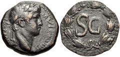 SYRIA, Seleucis and Pieria. Antioch. Otho. AD 69. Æ Semis (21mm, 6.16 g, 12h). Laureate head right / S C within laurel wreath. McAlee 322c (this coin illustrated); RPC 4321. Near VF, dark brown patina