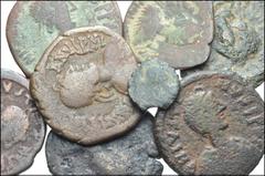 BYZANTINE. Æ of Justin I. Includes: Æ Follis. SB 38B // cf. SB 84 // cf. SB 87 (2) // SB 88 (2) // Æ Half Follis. SB 90 // Æ Pentanummium. SB 92. Fair to Good Fine condition, some roughness and deposi