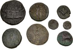 Large Lots GREEK. Miscellaneous. Lot of eight (8) bronze issues. Includes: ILLYRICA, Dyrrachion // BITHYNIA, Kios (as Prousias by the Sea). Orodaltis // AEOLIS, Neonteichos // MYSIA, Pergamon // KORKY