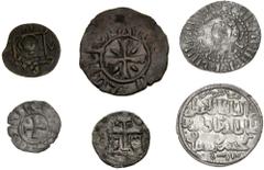 Large Lots MIXED. Islamic–World. Lot of six (6) silver and bronze issues. Includes: ISLAMIC: Seljuks of Rum. Kay Khusru II. AR Dirhem // WORLD: Armenia. AR Tram // AR Denier // Æ Pogh // Croatia. AR D