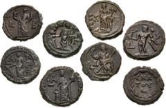 Large Lots ROMAN. Provincial. Lot of eight (8) Potin Tetradrachms of Alexandria. Includes: Probus // Severina // Carinus // Diocletian (3) // Maximianus (2). Average VF. LOT SOLD AS IS, NO RETURNS. Ei