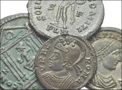 ROMAN. Imperial. Æ from Maxentius to Constantine II. Includes: Maxentius // Constantine // Commemorative issue (‘Urbs Roma’) // Constantine II. VF condition or better, the last with some silvering rem