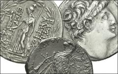 GREEK. Levant & the Near East. AR of Seleukid Kings of Syria, Alexander I Balas to Antiochos VIII. Includes: all tetradrachms. Alexander I Balas. Tyre mint. Dated SE 164 (149/8 BC)Diademed and draped 