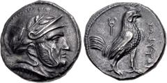 Oriental Greek BAKTRIA, Local issues. Sophytes. Circa 280/78-270 BC. AR Drachm (15.5mm, 3.72 g, 6h). Attic standard. Uncertain mint in the Oxus Regios. Male head right, wearing crested Attic helmet de