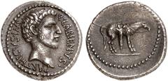 Roman Republican The Republicans. Labienus. Early 40 BC. AR Denarius (18mm, 3.73 g, 5h). Uncertain mint in Syria or southeastern Asia Minor. Bare head right; Q • LABIENVS PARTHICVS • IMP around / Hors