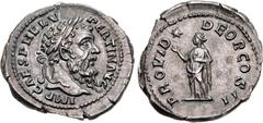 Roman Imperial Pertinax. AD 193. AR Denarius (20mm, 3.51 g, 7h). Rome mint. IMP CAES P HELV PERTIN • AVG, laureate head right / PROVID DEOR COS II, Providentia, draped, standing left, raising right ha