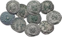 Roman Imperial Collection of 45 antoniniani of Gallienus and his family. AD 253-268. . Colonia Agrippinensis and Viminacium mints. Includes the following: Gallienus (26 coins) // Salonina (8 coins) //