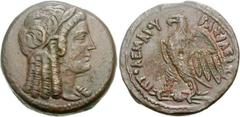 PTOLEMAIC KINGS of EGYPT. Ptolemy V Epiphanes. 205-180 BC. Æ Drachm (32mm, 28.64 g, 12h). Alexandreia mint. Struck circa 197-183/2 BC. Wreathed and draped bust of Isis right / Eagle standing left on t