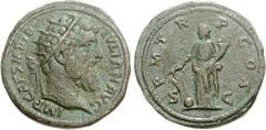 Didius Julianus. AD 193. Æ Dupondius (9.48 g, 6h). Rome mint. Radiate head right / Fortuna standing left, holding rudder set on globe and cornucopia. RIC IV 12; Woodward, Didius, dies 1/C. VF, green a