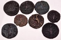Large Lots ROMAN. Provincial. Lot of eight (8) Alexandrian tetradrachms. Includes: various rulers. Fine to VF. LOT SOLD AS IS, NO RETURNS. Eight (8) coins in lot. From the Richard Baker Collection.
