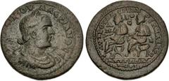 Roman Provincial CILICIA, Anazarbus. Valerian I, with Gallienus. AD 253-260. Æ Hexassarion (30mm, 15.55 g, 7h). Dated CY 272 (AD 253/4). Laureate, draped, and cuirassed bust right, seen from the front