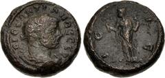 Roman Provincial EGYPT, Alexandria. Diocletian. AD 284-305. Potin Tetradrachm (18mm, 6.30 g, 6h). Struck circa AD 296. ΔΙΟΚΛΗΤΙΑΝOC CЄB, laureate, draped, and cuirassed bust right / IC IC, Isis standi