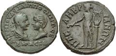 THRACE, Mesembria. Philip I, with Otacilia Severa. AD 244-249. Æ 27mm (13.08 g, 1h). Laureate, draped, and cuirassed bust of Philip, seen from behind, vis-à-vis diademed and draped bust of Otacilia le