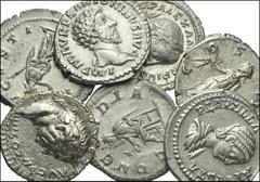 ROMAN. Imperial. AR from Vespasian to Maximinus. Includes: all denarii. Vespasian / Antoninus Pius / Marcus Aurelius / Plautilla / Julia Paula / Severus Alexander / Maximinus. VF to EF. LOT SOLD AS IS