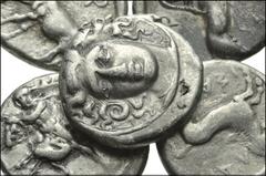 GREEK. Northern Greece. AR of Thessaly, Larissa. Includes: all drachms. Youth restraining bull left / Horse galloping right // Youth restraining bull right / Horse galloping left // Youth restraining 