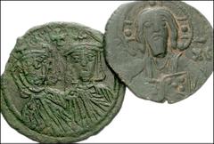 BYZANTINE. Æ of Nicephorus I and Nicephorus III (Anonymous type). Includes: Nicephorus I and Stauracius. Æ Follis. SB 1607 // Anonymous (attributed to Nicephorus III). Class I. Æ Follis. SB 1889. Both