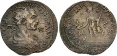 Roman Provincial CILICIA, Tarsus. Trebonianus Gallus. AD 251-253. Æ (32mm, 16.59 g, 12h). Radiate, draped, and cuirassed bust right, seen from behind / Perseus standing left, holding cult statue of Ap