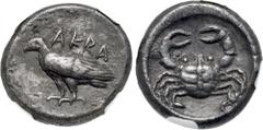 Greek SICILY, Akragas. Circa 495-485 BC. AR Didrachm (19mm, 8.12 g, 5h). Sea eagle standing left / Crab within incuse circle. Westermark, Coinage, Period I, Group II, 138 (O56/R89); HGC 2, 93; SNG Fit