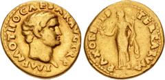 Roman Imperial Otho. AD 69. AV Aureus (18mm, 7.16 g, 6h). Rome mint. Struck 15 January-8 March. IMP M OTHO CAESAR AVG TR P, bare head right / PAX ORB IS TERRARVM, Pax, draped, standing left, holding o