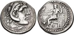 Greek CARIA, Uncertain. Circa 205-190 BC. AR Tetradrachm (28.5mm, 16.65 g, 12h). Pseudo-Rhodian issue(?) in the name and types of Alexander III of Macedon. Timaios, magistrate. Head of Herakles right,