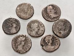 Large Lots ROMAN. Provincial. Lot of seven (7) Billon Alexandrian Tetradrachms. Includes: Various types. VG-Fine. LOT SOLD AS IS, NO RETURNS. Seven (7) coins in lot.