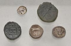 Large Lots GREEK. Miscellaneous. Lot of five (5) silver and bronze issues. Includes: SICILY, Menainon. Æ // THRACE, Maroneia. Æ // ISLANDS off THRACE, Thasos. AR Tritartemorion // ISLANDS off TROAS, T