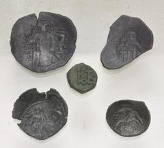 Large Lots BYZANTINE. Lot of five (5) bronze issues. Includes: Justin II. Æ Pentassarion // Latin Rulers. Æ Trachy // Theodore II Ducas-Lascaris. Æ Trachy // Andronicus II. Æ Trachy // John II Comnenu