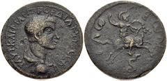 LYCIA, Tlos. Gordian III. AD 238-244. Æ 32mm (22.50 g, 5h). Laureate, draped, and cuirassed bust right, seen from behind / Nude rider on horseback right, holding large shield and thrusting spear at se
