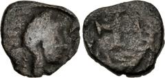 Early Medieval & Islamic VANDALS. Pseudo-Imperial coinage. Circa 440-490. Æ (11mm, 0.82 g, 12h). In the name of Valentinian III (AD 425-455). Pearl-diademed, draped, and cuirassed bust right / Cross p