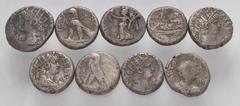 Large Lots ROMAN. Provincial. Lot of nine (9) BI Alexandrian Tetradrachms. Includes: Various rulers and types. VG-Fine. LOT SOLD AS IS, NO RETURNS. Nine (9) coins in lot.