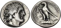Ptolemaic Coins from the Ken Bressett Collection PTOLEMAIC KINGS of EGYPT. Ptolemy I Soter. 305/4-282 BC. AR Tetradrachm (28mm, 11.52 g, 12h). Alexandreia mint. Struck circa 294-285 BC. Diademed head 