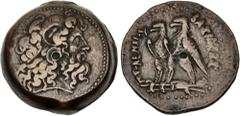 Ptolemaic Coins from the Ken Bressett Collection PTOLEMAIC KINGS of EGYPT. Ptolemy V or Ptolemy VI. 204-180 BC or 180-145 BC. Æ Drachm(?) (38mm, 43.04 g, 11h). Alexandreia mint. Series 6B. Diademed he