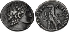 Ptolemaic Coins from the Ken Bressett Collection PTOLEMAIC KINGS of EGYPT. Kleopatra III & Ptolemy IX Soter II (Lathyros). 117/6-108/7 BC. AR Tetradrachm (25mm, 14.09 g, 11h). Alexandreia mint. Dated 