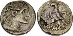 Ptolemaic Coins from the Ken Bressett Collection PTOLEMAIC KINGS of EGYPT. Ptolemy XII Neos Dionysos (Auletes). 80-58 BC. AR Tetradrachm (24mm, 13.67 g, 12h). Alexandreia mint. Dated RY 1 (81/80 BC). 