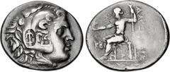 Greek LYCIA, Phaselis. Circa 218/7-186/5 BC. AR Tetradrachm (32mm, 16.48 g, 12h). In the name and types of Alexander III of Macedon. Dated CY 22 (197/6 BC). Head of Herakles right, wearing lion skin; 