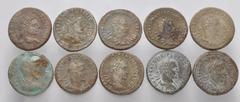 Large Lots ROMAN. Provincial. Lot of ten (10) 3rd century BI Tetradrachms. Includes: A variety of rulers. Some with roughness and deposits. Fine to Near VF. LOT SOLD AS IS, NO RETURNS. Ten (10) coins 