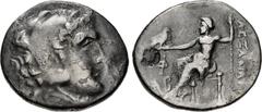 Greek LYCIA, Phaselis. Circa 218/7-186/5 BC. AR Tetradrachm (30.5mm, 16.08 g, 12h). In the name and types of Alexander III of Macedon. Dated CY 32 (187/6 BC). Head of Herakles right, wearing lion skin