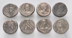 Large Lots ROMAN. Provincial. Lot of eight (8) Alexandrian BI Tetradrachms. Includes: Nero (7) // Vespasian. Various reverse types. Fine to Near VF. LOT SOLD AS IS, NO RETURNS. Eight (8) coins in lot.