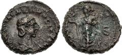 Roman Provincial EGYPT, Alexandria. Zenobia. Usurper, AD 268-272. Potin Tetradrachm (21mm, 7.99 g, 12h). Dated RY 5 of Vabalathus (March - June AD 272). Diademed and draped bust right / Elpis advancin
