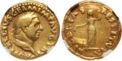 Roman Imperial Vitellius. AD 69. AV Aureus (19mm, 6.89 g, 6h). Rome mint. Struck circa late April–20 December. A VITELLIVS GERM IMP AVG TR P, laureate head right / LIBERTAS RESTITVA, Libertas, draped,