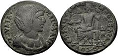 LYDIA, Gordus-Julia. Julia Maesa. Augusta, AD 218-224/5. Æ 27mm (10.58 g, 6h). Draped bust right / Zeus seated left, holding Nike and scepter. SNG Munchen -; SNG Copenhagen -; BMC -; SNG von Aulock -.
